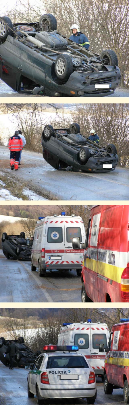 havária Pašková - FIAT skončil na streche