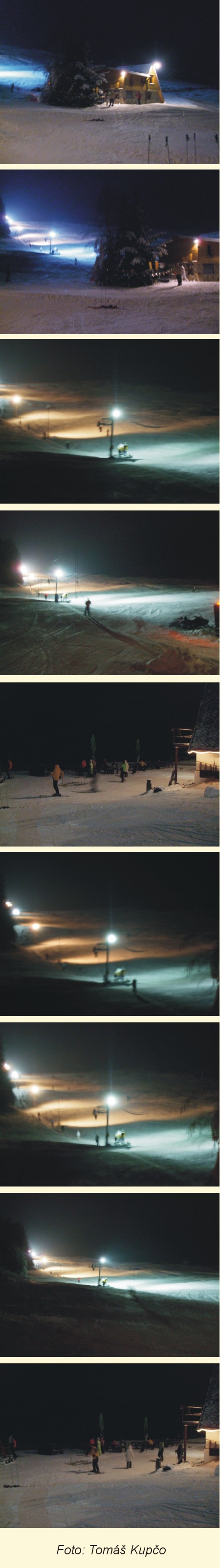 večerné lyžovanie
