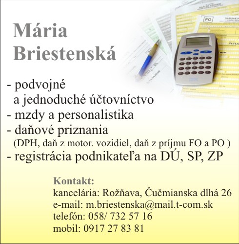 Účtovníctvo Mária Briestenská