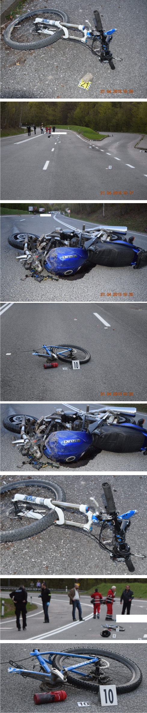 tragická dopravná nehoda - motorkár a cyklista