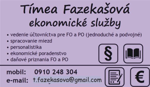 Ekonomické služby Tímea Fazekašová